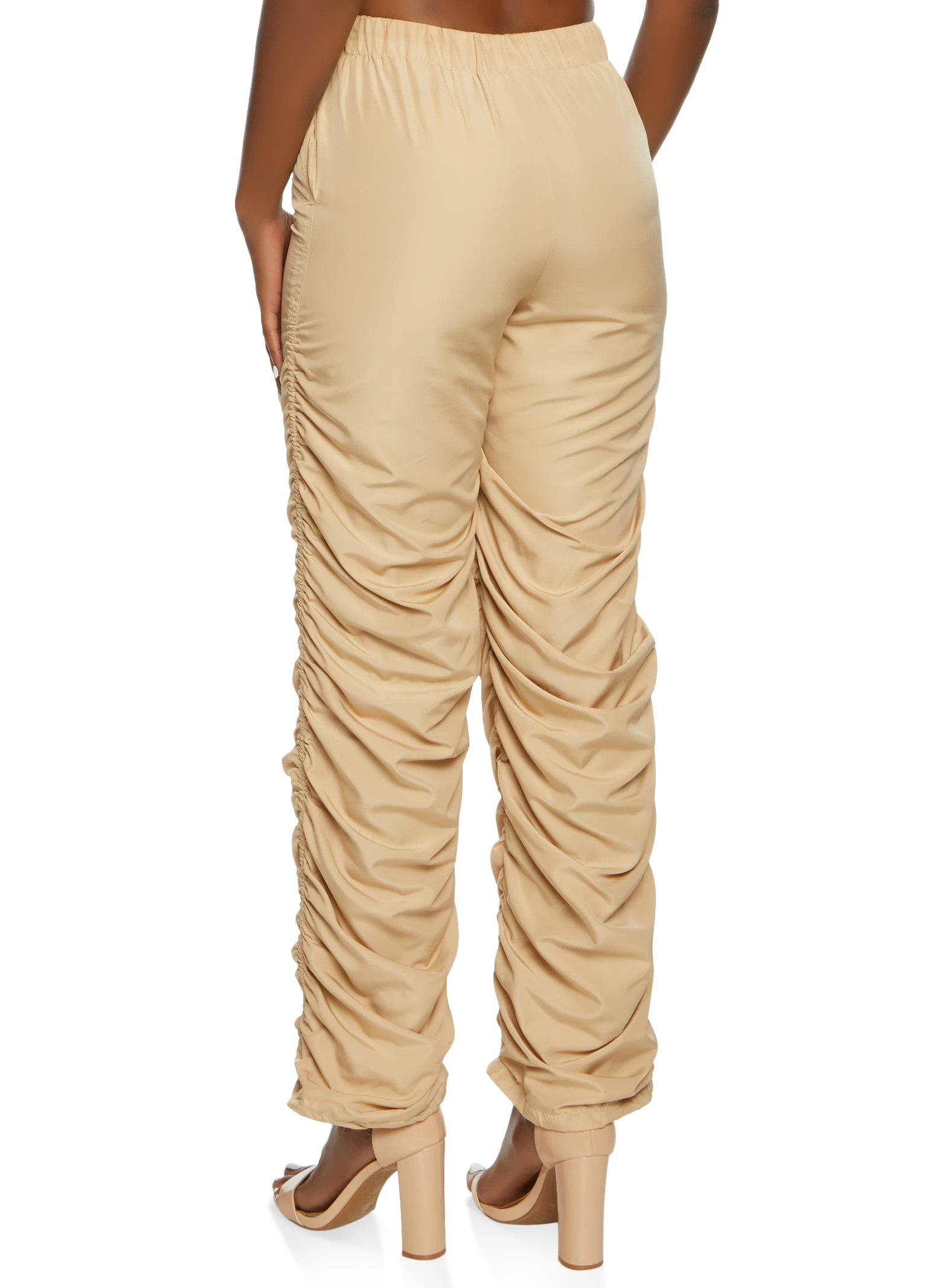 Drawstring Stacked Pants - Image 3