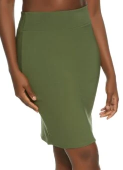 Solid Scuba Midi Skirt