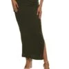Ribbed Knit Cargo Pocket Maxi Skirt