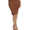 Belted High Waist Pencil Skirt