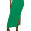 Ribbed Knit Cargo Maxi Skirt