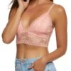 Solid Floral Lace Bralette