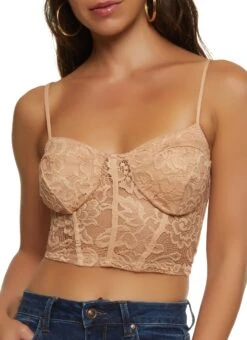 Floral Lace Bustier Top