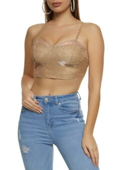 Lurex Padded Cami Bustier