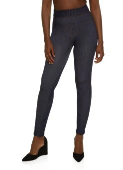 Denim Knit Fleece Lined Jeggings