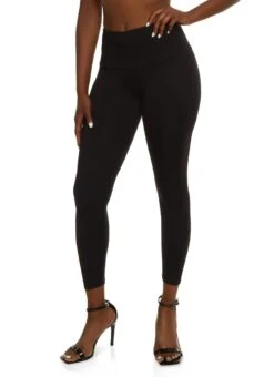 Seamless Solid Cropped Leggings