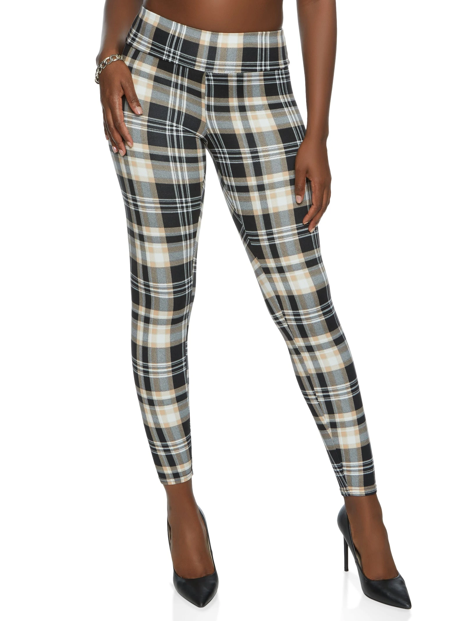 Plaid High Waisted Leggings