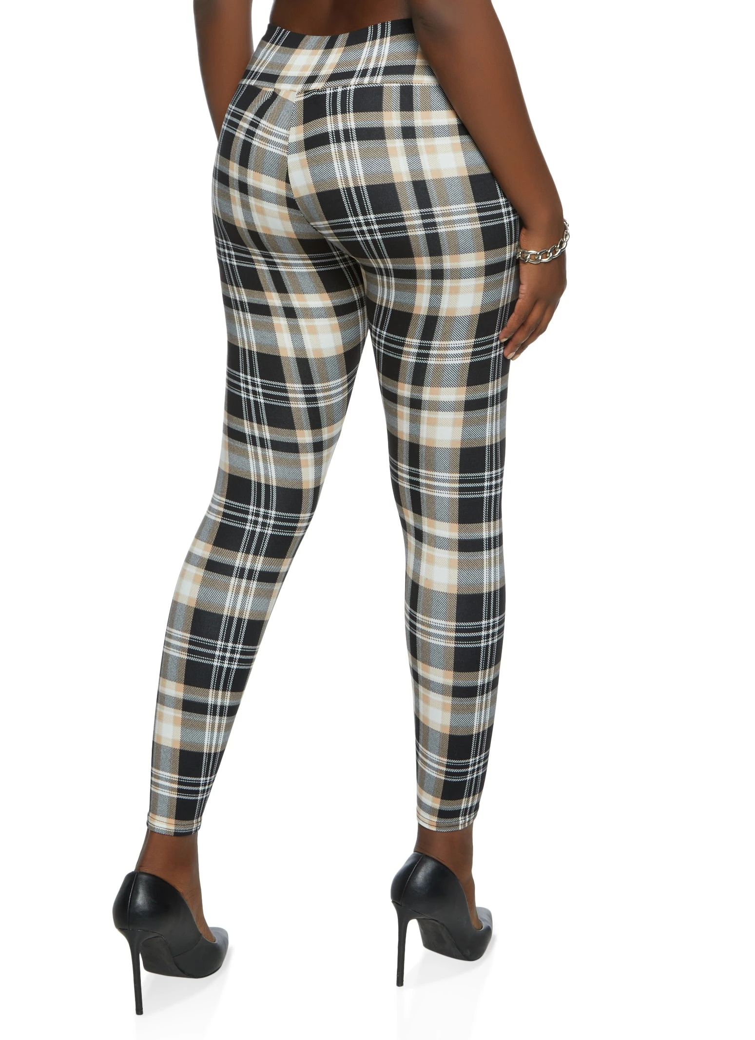 Plaid High Waisted Leggings - Image 2