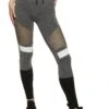 Color Block Fishnet Detail Leggings