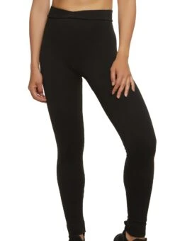 Textured Envelope Waist Leggings