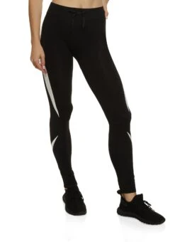 Seamless Stripe Detail High Waist Leggings