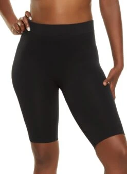 Solid High Waist Biker Shorts