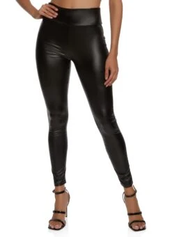 Ambiance Faux Leather High Waist Leggings