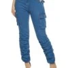 Cargo Pocket Ruched Skinny Jeans