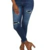 WAX Patch And Repair High Rise Skinny Jeans