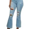 WAX Distressed Flare Jeans