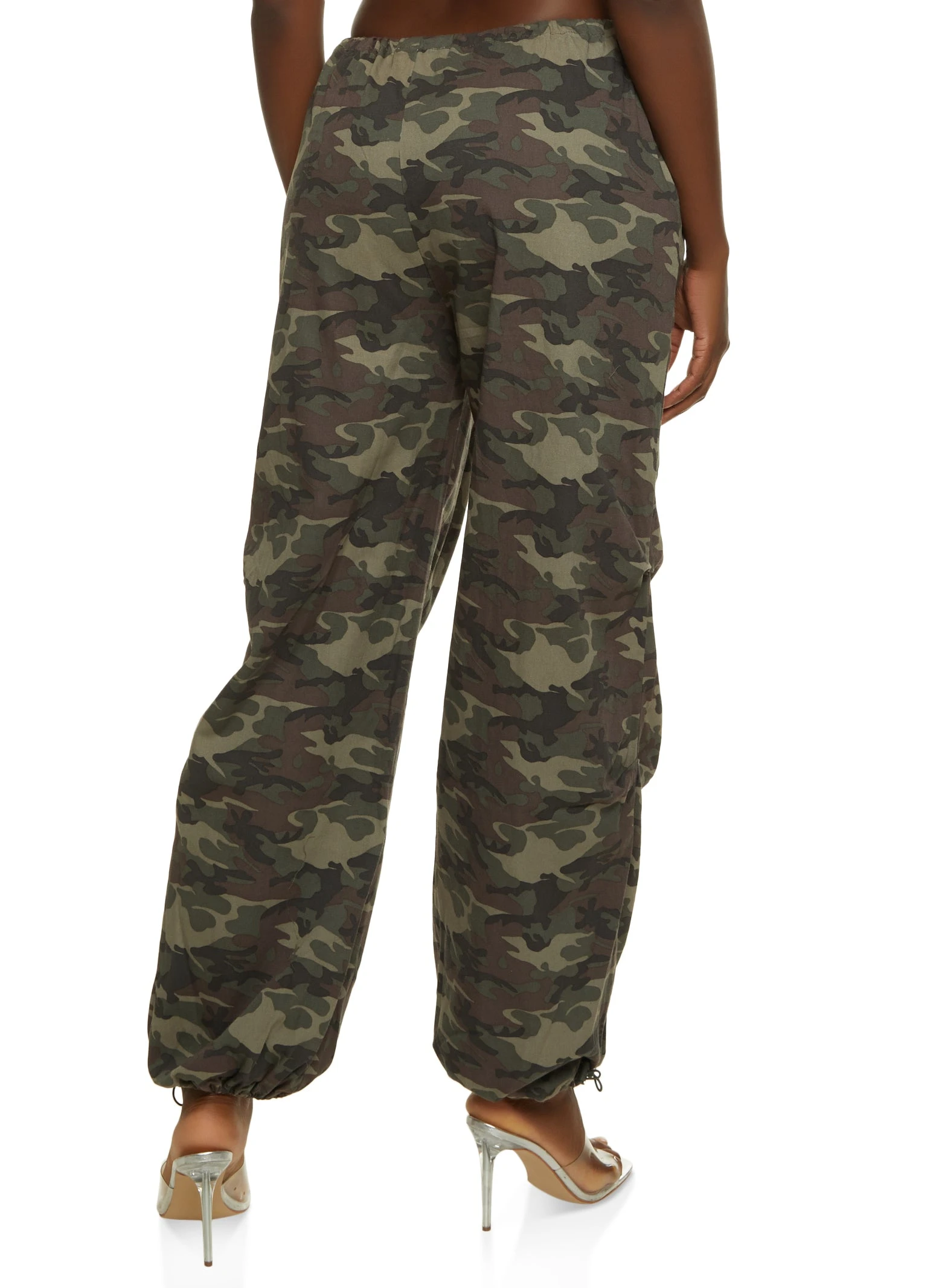 Camo Toggle Drawstring Hem Joggers - Image 3