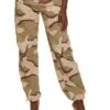 Camouflage Toggle Drawstring Hem Joggers