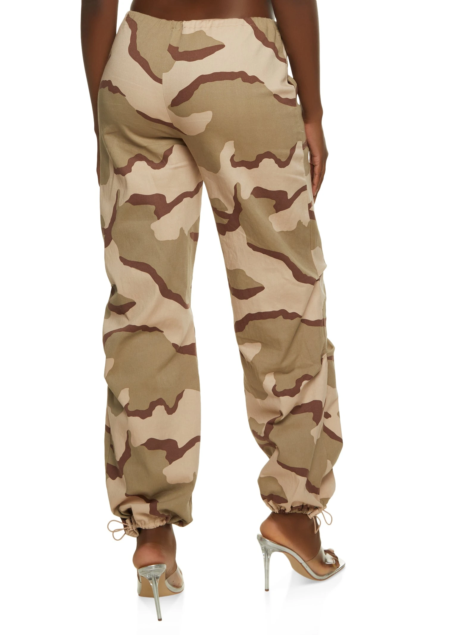 Camouflage Toggle Drawstring Hem Joggers - Image 3
