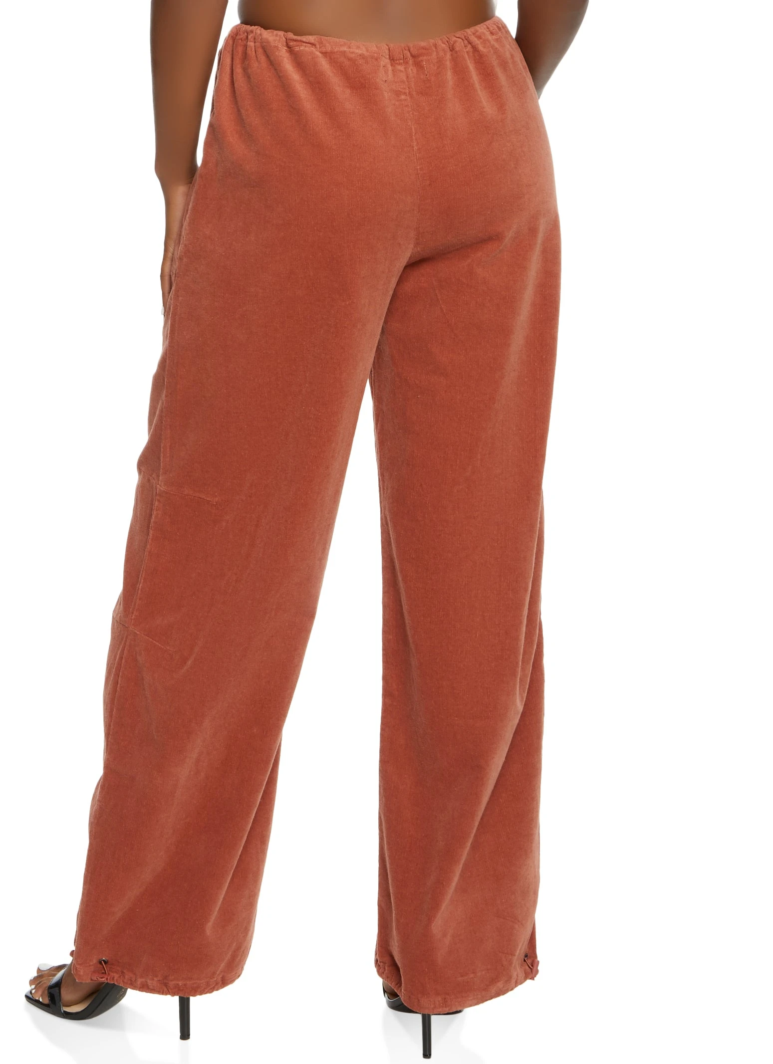 Corduroy Toggle Drawstring Parachute Pants - Image 3