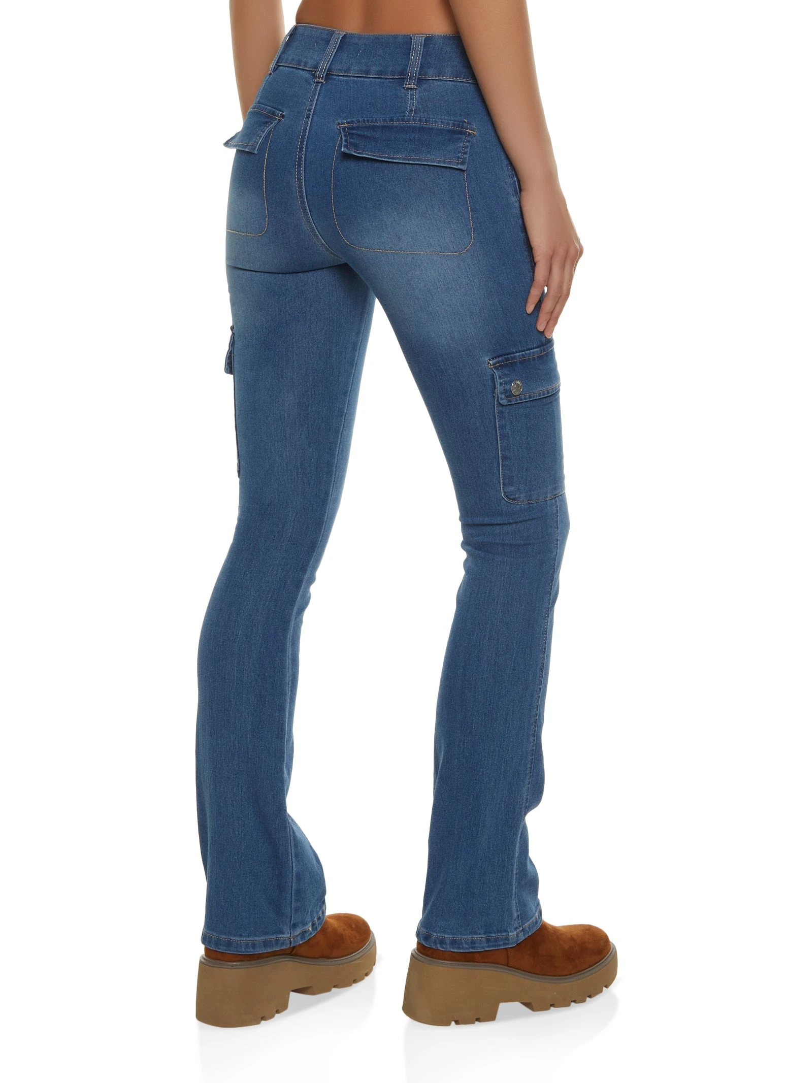 Almost Famous Low Rise Straight Leg Cargo Jeans - Image 3