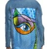 Eye Back Graphic Denim Jacket