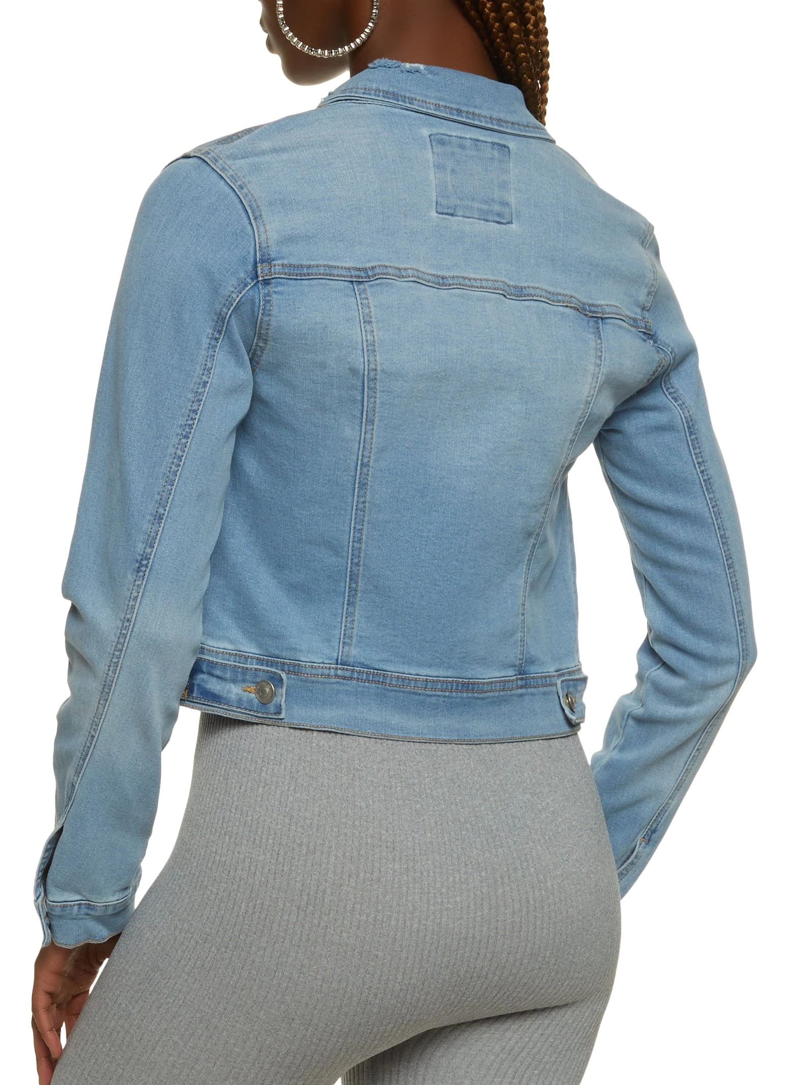 WAX Distressed Detail Denim Jacket - Image 2
