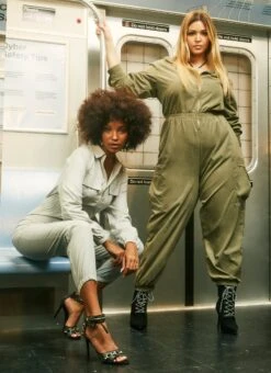 Zip Front Utility Jumpsuit