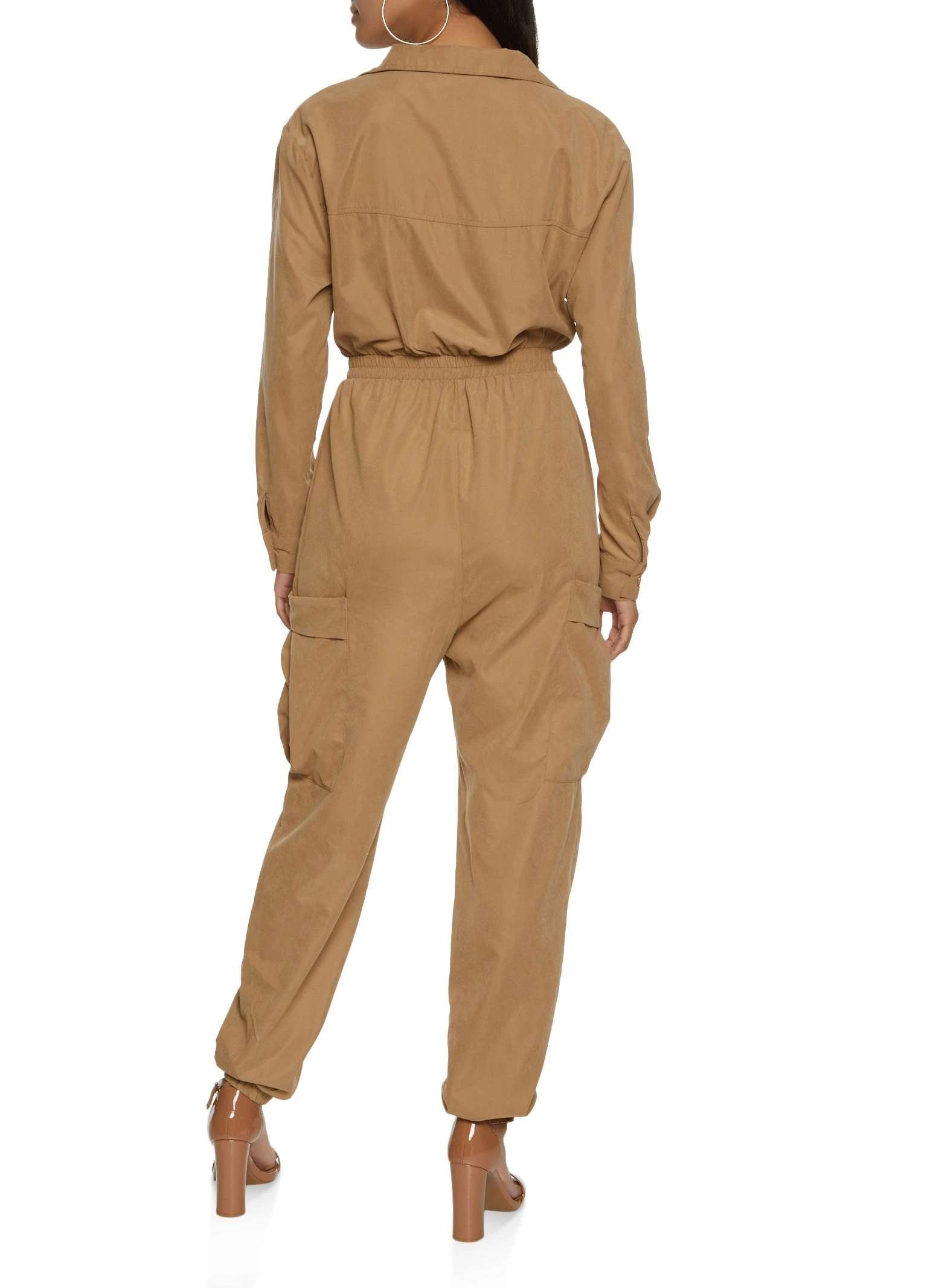 Zip Up Cargo Jumpsuit - Image 2