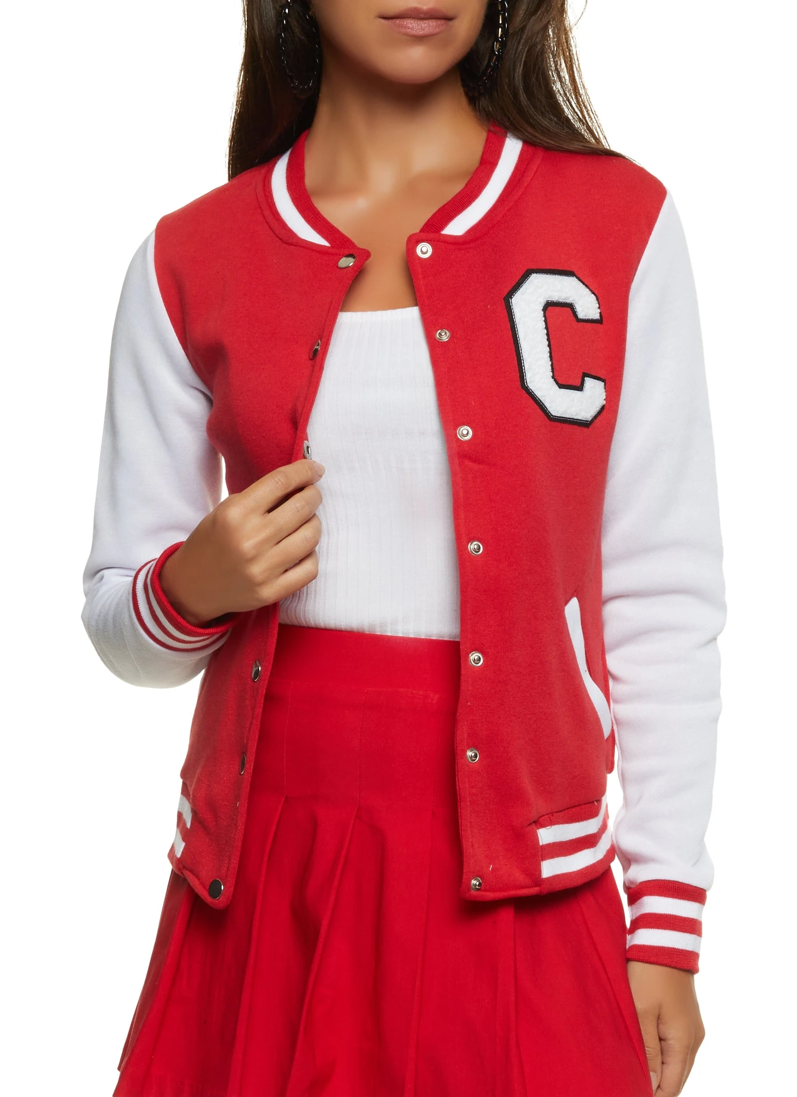 Color Block Letterman Jacket