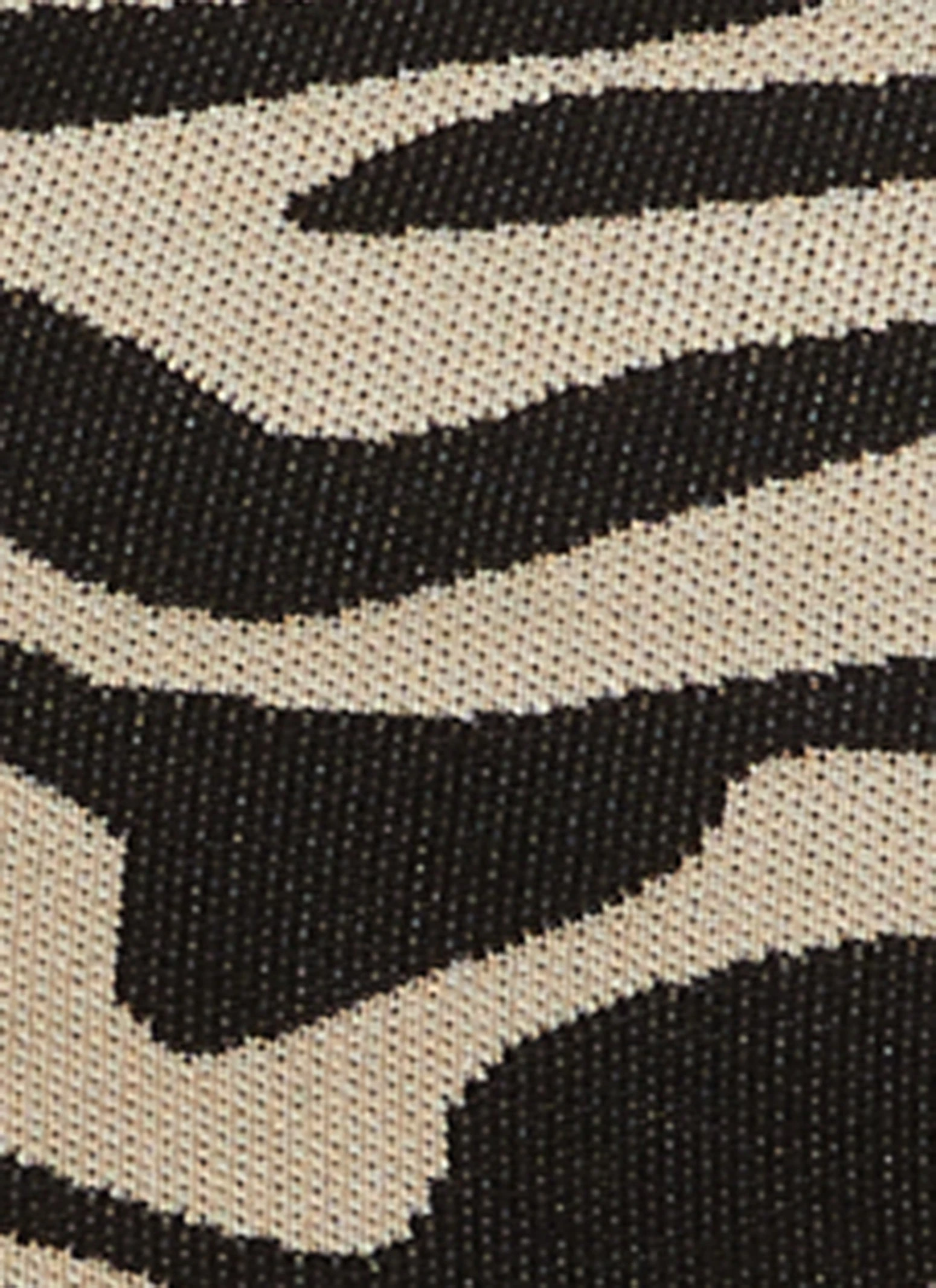 Zebra Print Mock Neck Keyhole Sweater Dress - Image 4