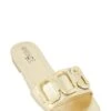 Metallic Ring Detail Slide Sandals