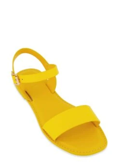 Single Band Buckle Ankle Strap Sandals