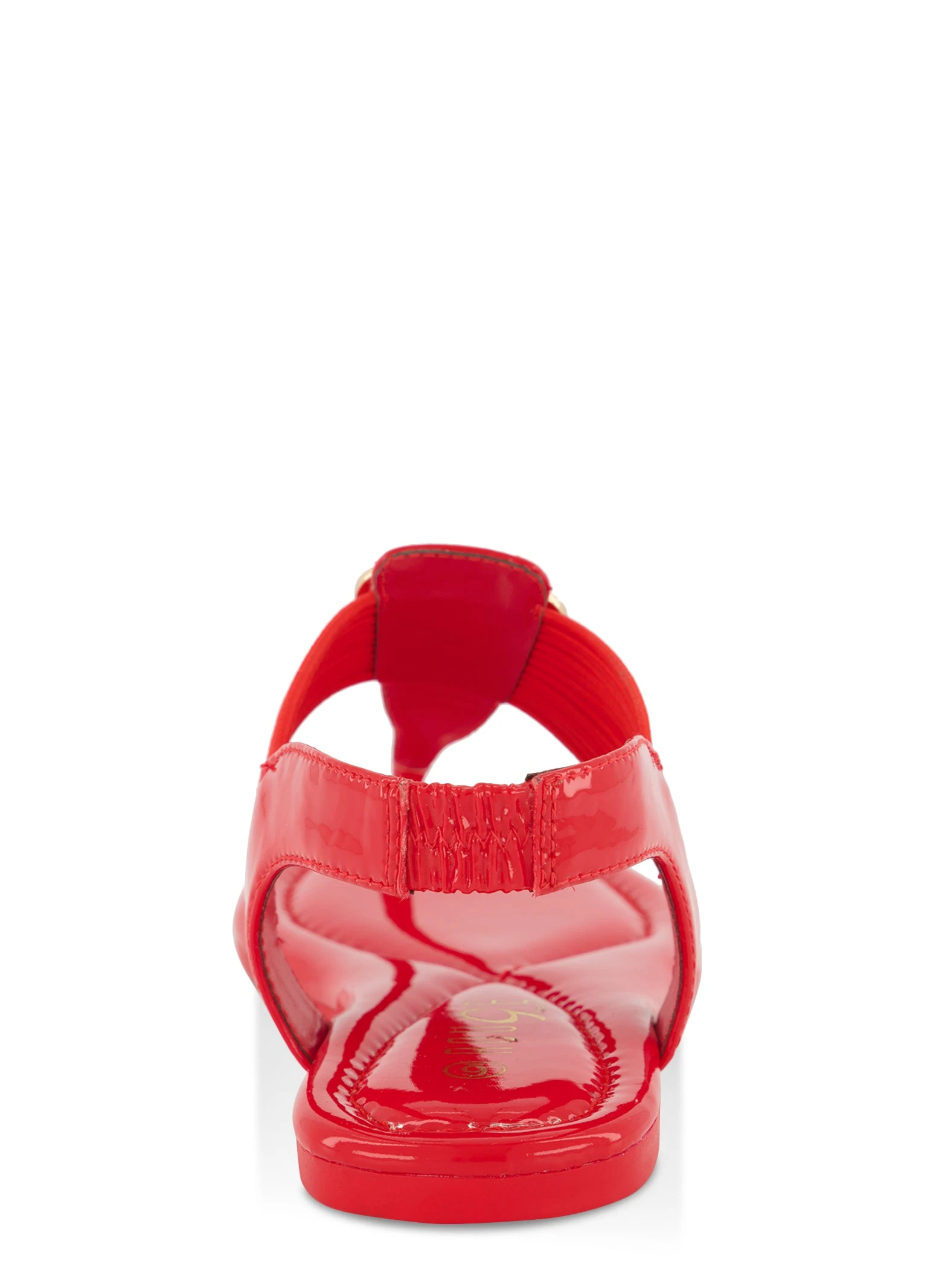 Heart Rhinestone Pendant Corded Thong Sandals - Image 3