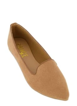 Solid Pointed Toe Flats