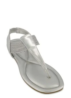 Solid Ankle Strap Corded Thong Sandals