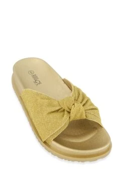 Bow Tie Decor Band Slide Sandals