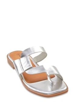 Asymmetrical Toe Loop Band Slide Sandals