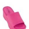 Solid Single Band Platform Slide Sandals