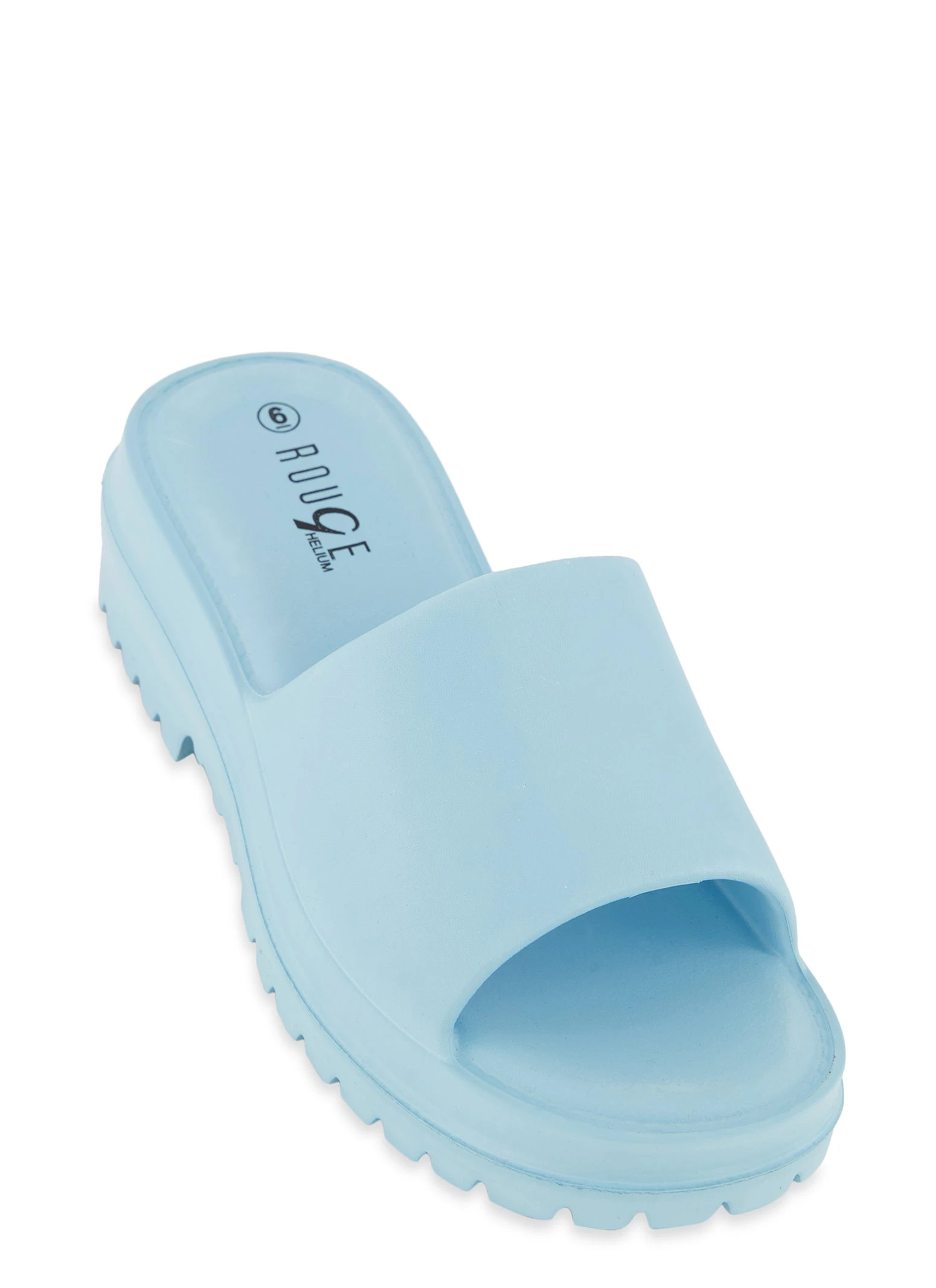 Single Band Lug Sole Platform Slide Sandals