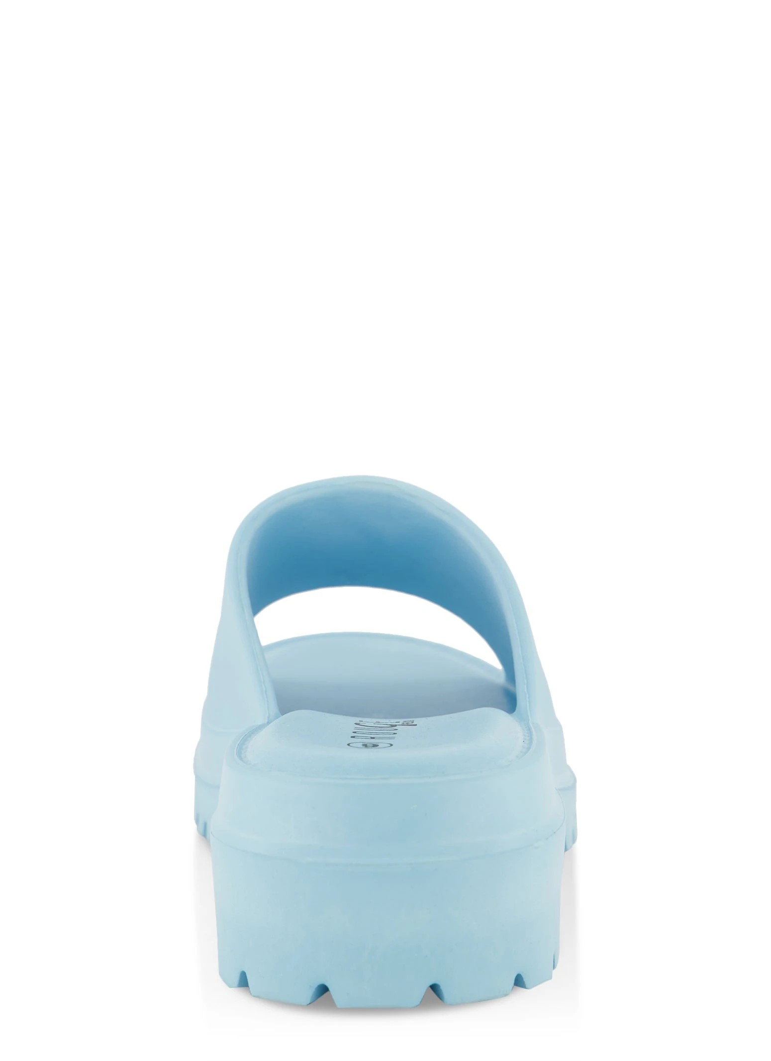 Single Band Lug Sole Platform Slide Sandals - Image 3