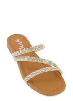 Asymmetrical Band Flat Sandals