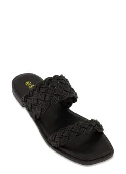 Double Braided Band Flat Sandals