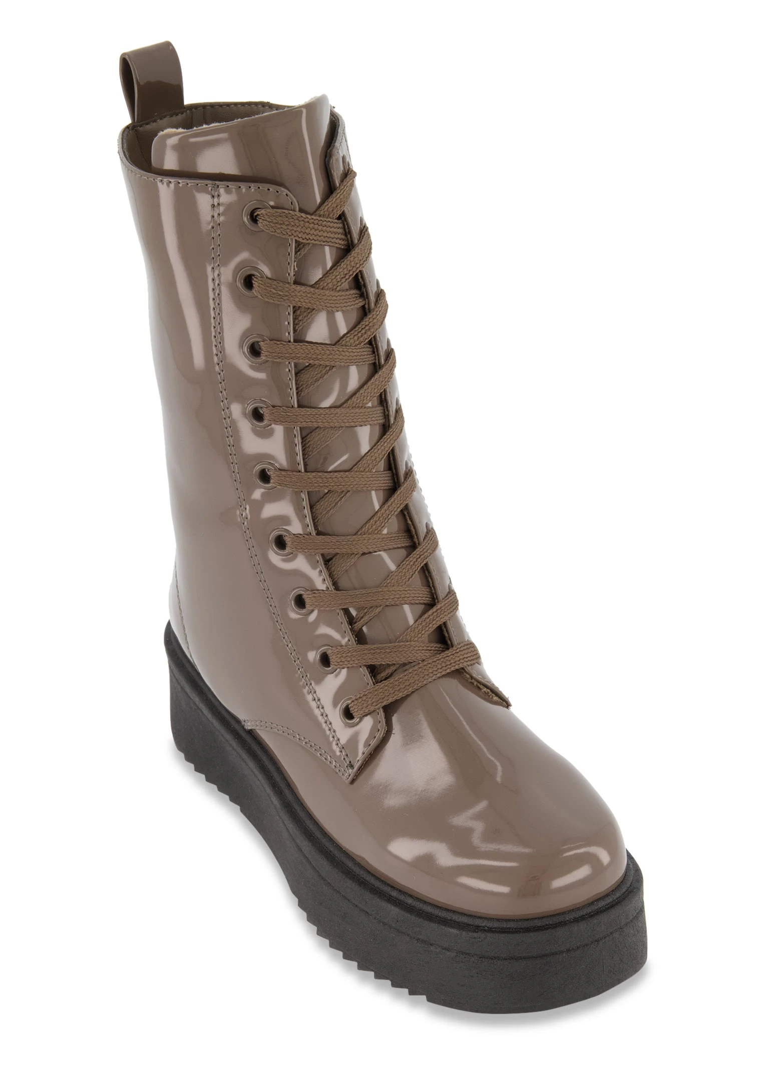 Lace Up Zip Platform Booties