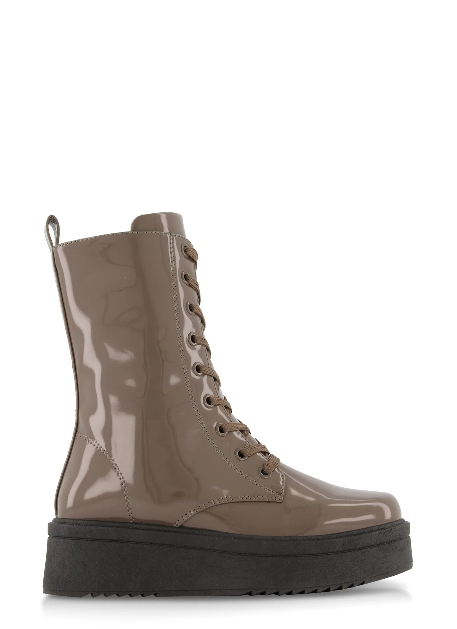 Lace Up Zip Platform Booties - Image 2