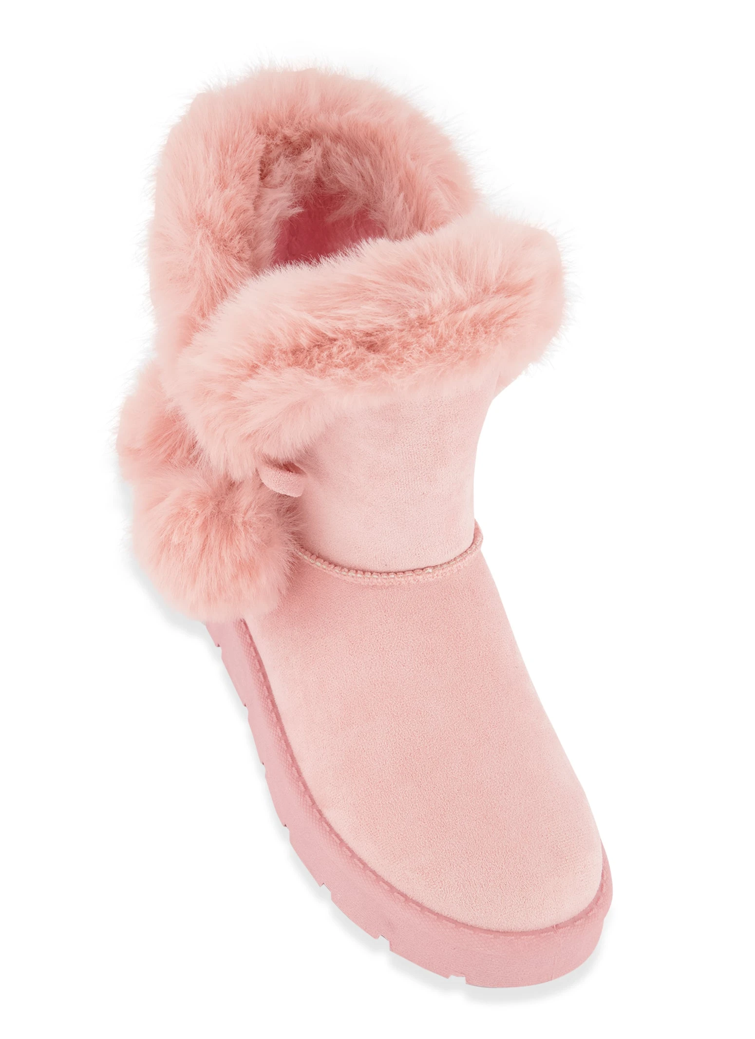 Faux Fur Pom Pom Booties