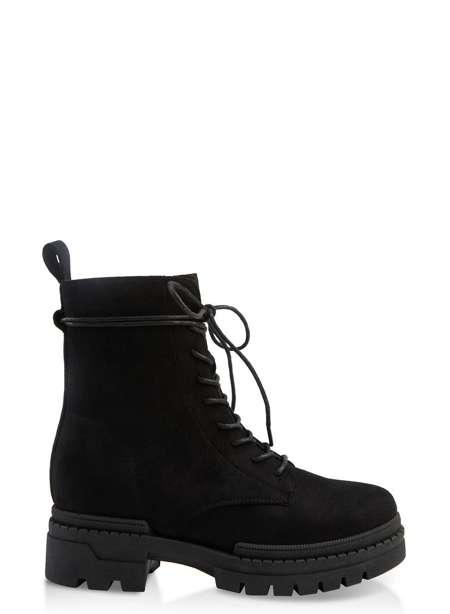 Solid Lace Up Booties - Image 2