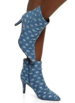 Pointed Toe Side Zip Stiletto Booties