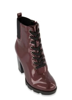 Lace Up Block Heel Booties