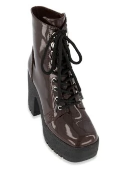 Lace Up Platform Booties